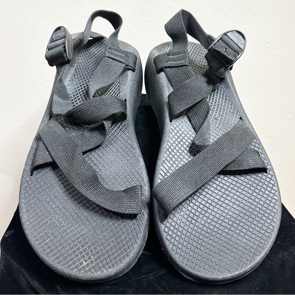 CHACO men’s black Z/1 outdoor rubber outdoor sandals 12
